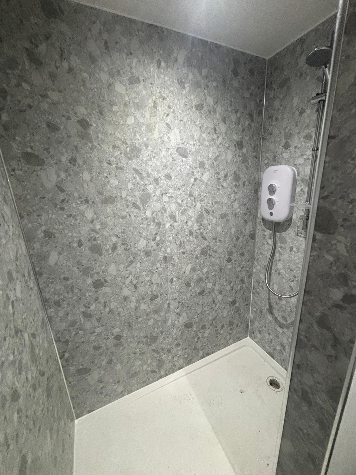 Birchwood Park — completed shower enclosure, golf changing rooms